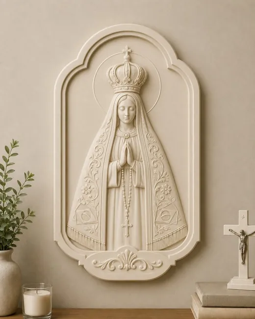 Placa de Nuestra Señora impresa en 3D